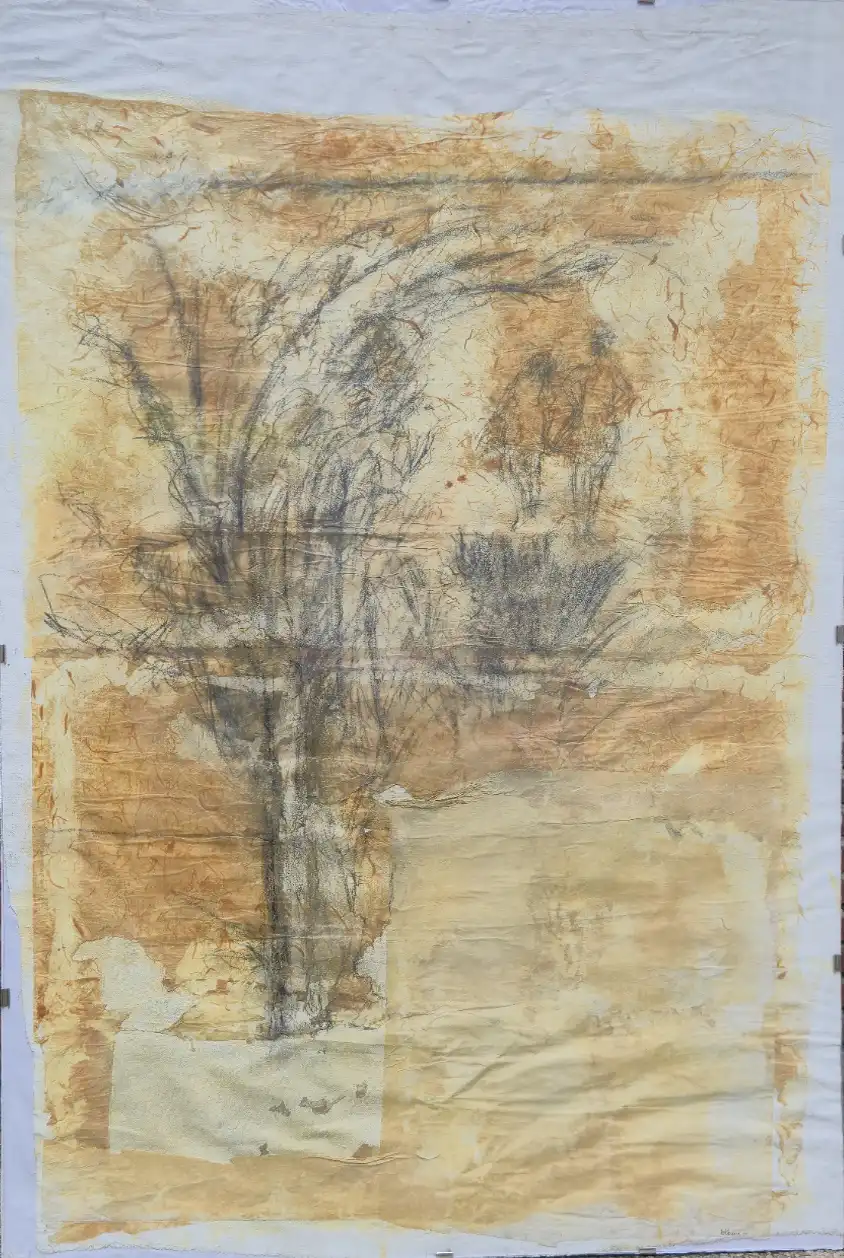 En forêt, tableau d'adé bernard